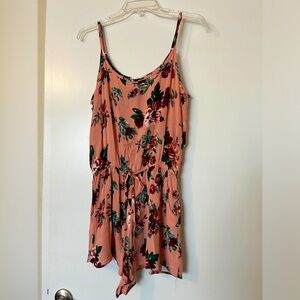 Floral Pink Halter Romper
